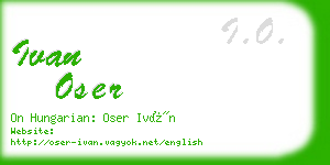 ivan oser business card